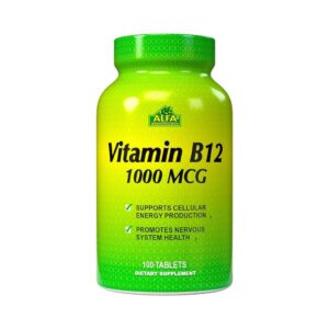 Vitamina B12 1000mcg 100 Tabletas - ALFA VITAMINS
