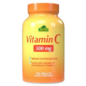 Vitamina C 500mg 100 Tabletas - ALFA VITAMINS
