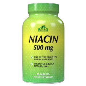 Niacin 500mg 60 Tabletas - ALFA VITAMINS